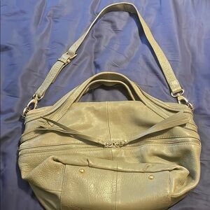 Kelsi Dagger Green Slouchy Shoulder Bag with Adjustable Strap